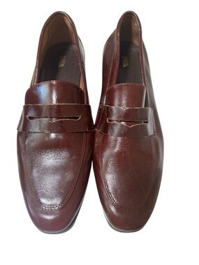 Zara burgundy Penny Loafers